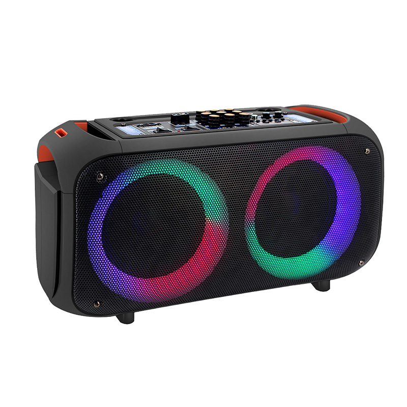 6.5 inch big bass plastic portable party lights karaoke speaker with bluetooth wireless