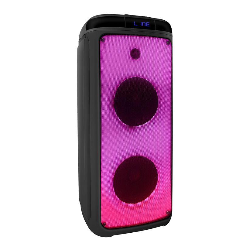 home use powerful outdoor portable flsahing light party sound speaker for karaoke system